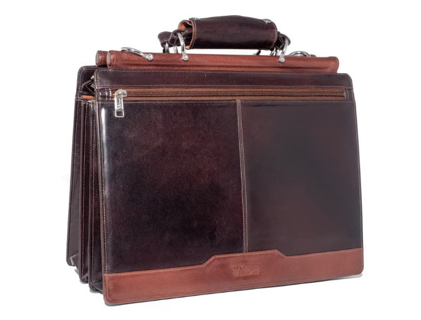 Raymond Leather Laptop Briefcase - front view